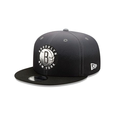 Sapca New Era Brooklyn Nets NBA Back Half 9FIFTY Snapback - Negrii